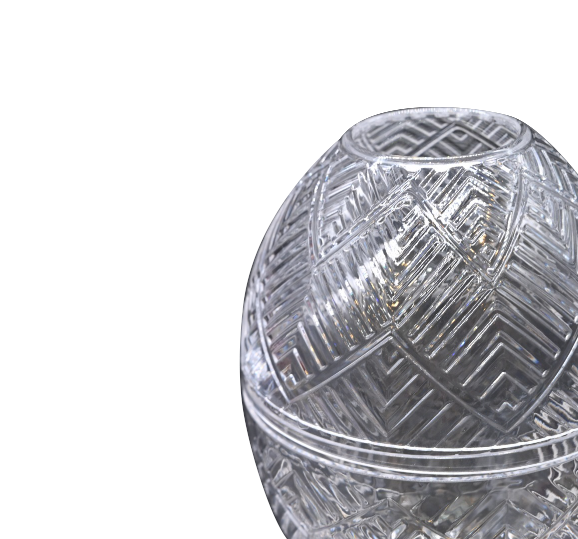 Circular Glass Tissue Container