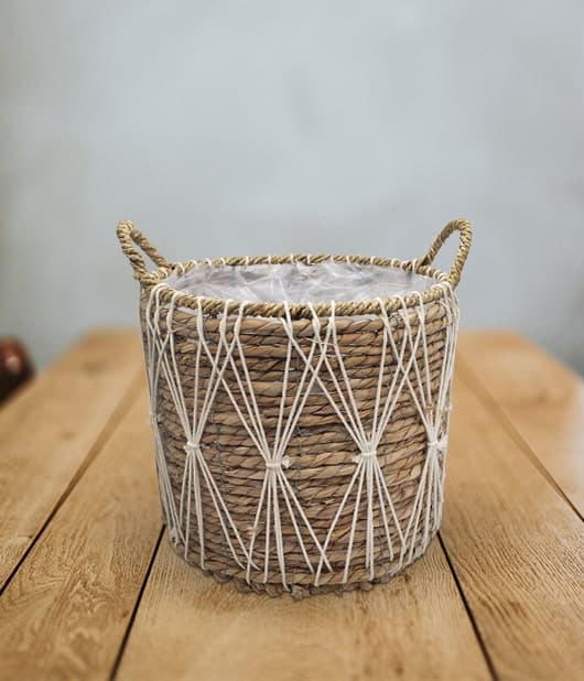Bamboo Style Wire Laundry Basket
