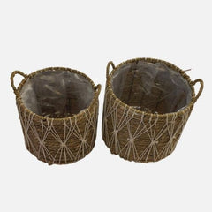Bamboo Style Wire Laundry Basket