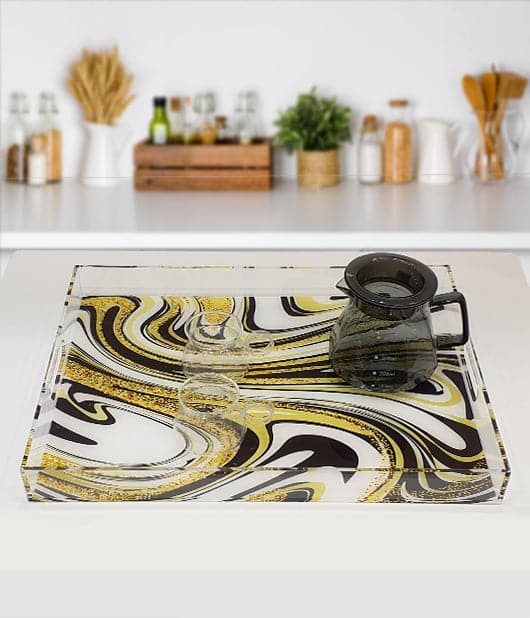 Printed Transparent Acrylic Serving Tray
