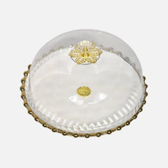 White Ceramic Serving Dish With Acrylic Lid