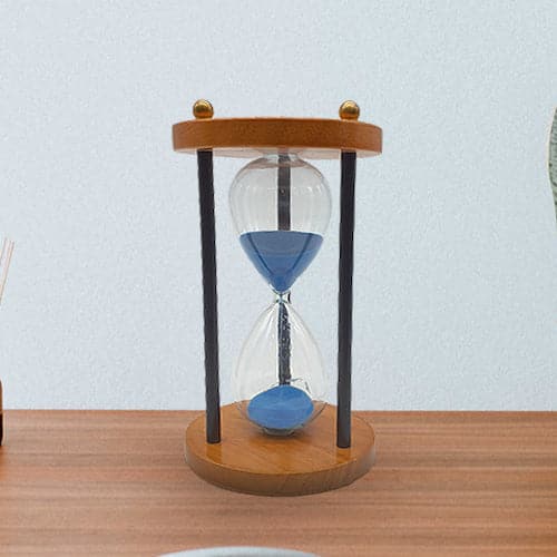 10 Minutes Brass And Wood Sand Timer Hourglass