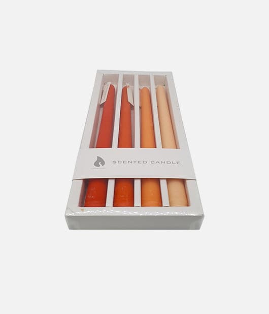 10" Premium Princeton orange Taper Candles