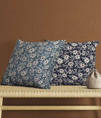 Floral Blue Print Cushion Cover
