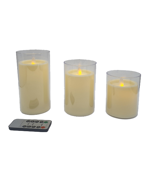 3 Rechargeable Flameless Candles: Remote & Flickering LED