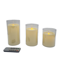 3 Rechargeable Flameless Candles: Remote & Flickering LED