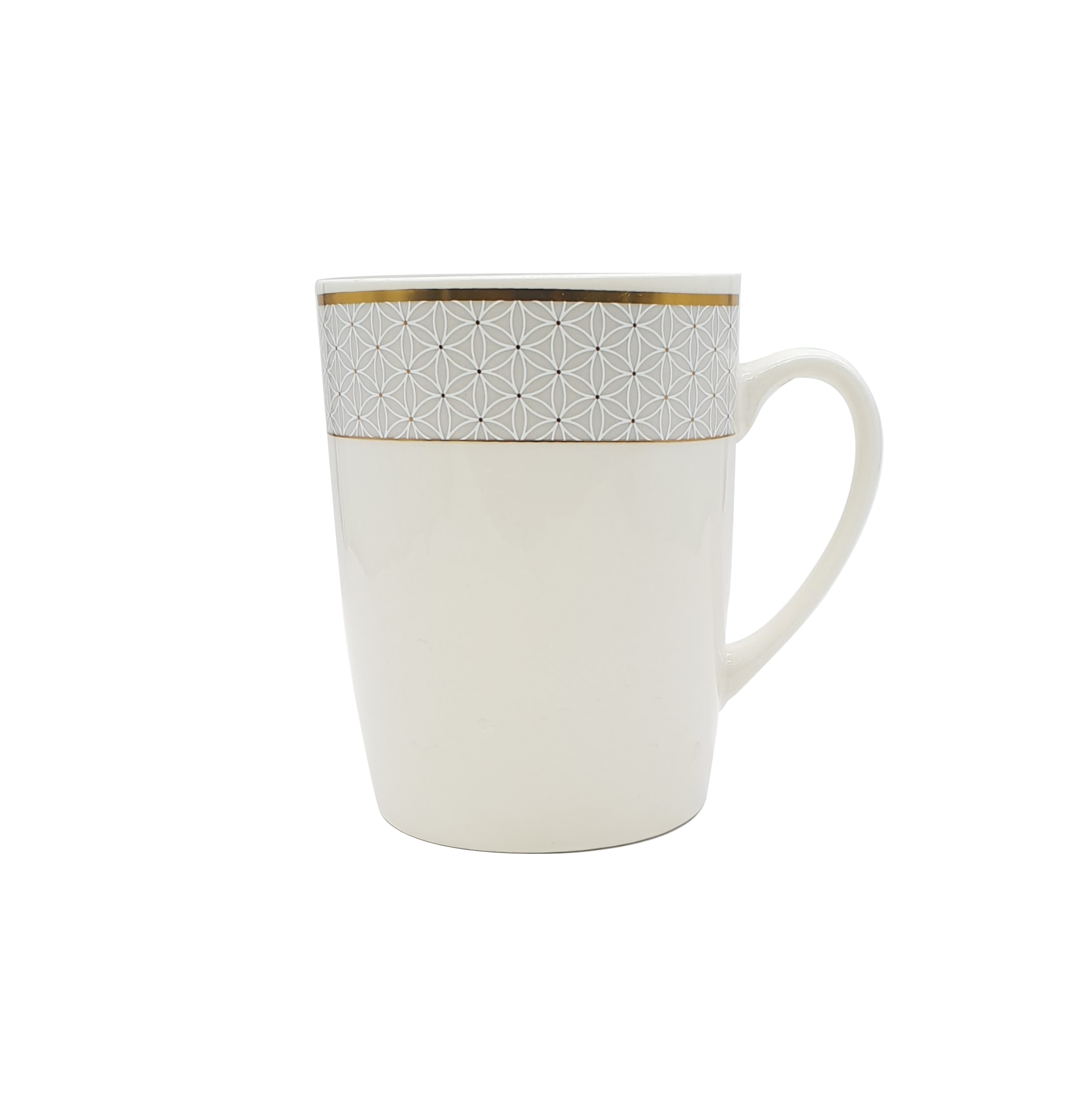 Ivory Luster with Gold Accent Mugs