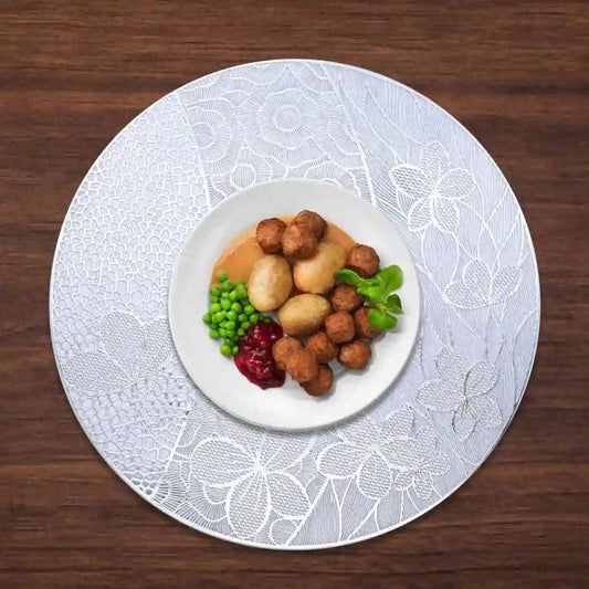 3 Patterns Round Plastic Placemats