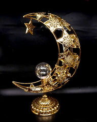 Decoration Metal Moonlight With Glass Crackle Ball Center