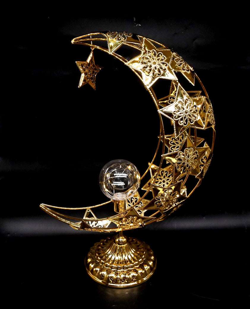 Decoration Metal Moonlight With Glass Crackle Ball Center