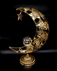 Decoration Metal Moonlight With Glass Crackle Ball Center