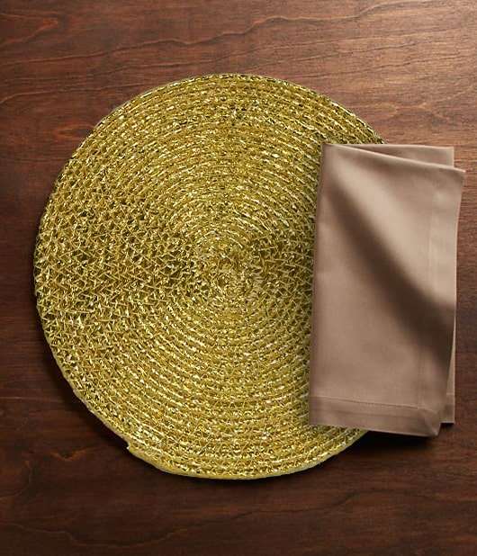 Golden Round Placemats