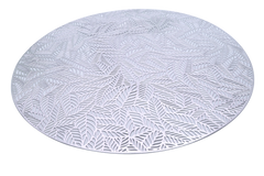 Round Plastic Placemat with Leaf Pattern