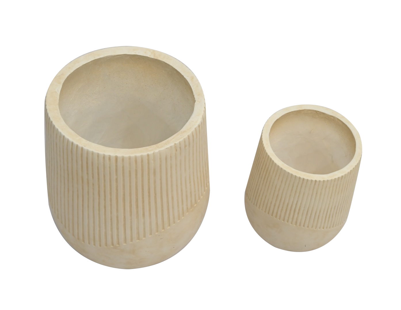 White Ceramic Flower Pots (2 Pcs)