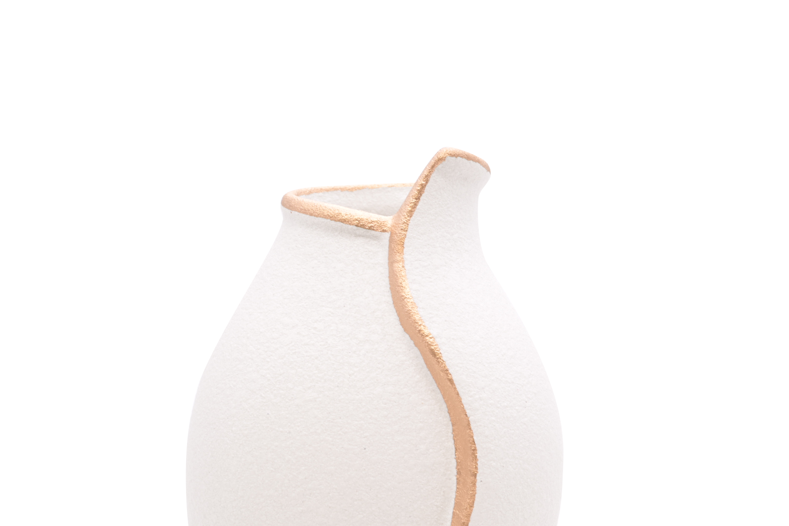 White and Brown Ceramic Floral Vase