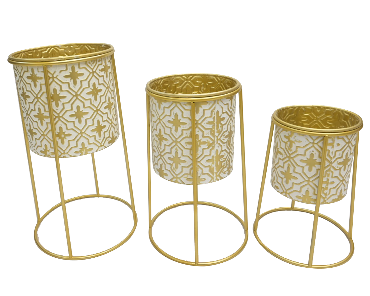 Gold Planters (3 Pcs Set)