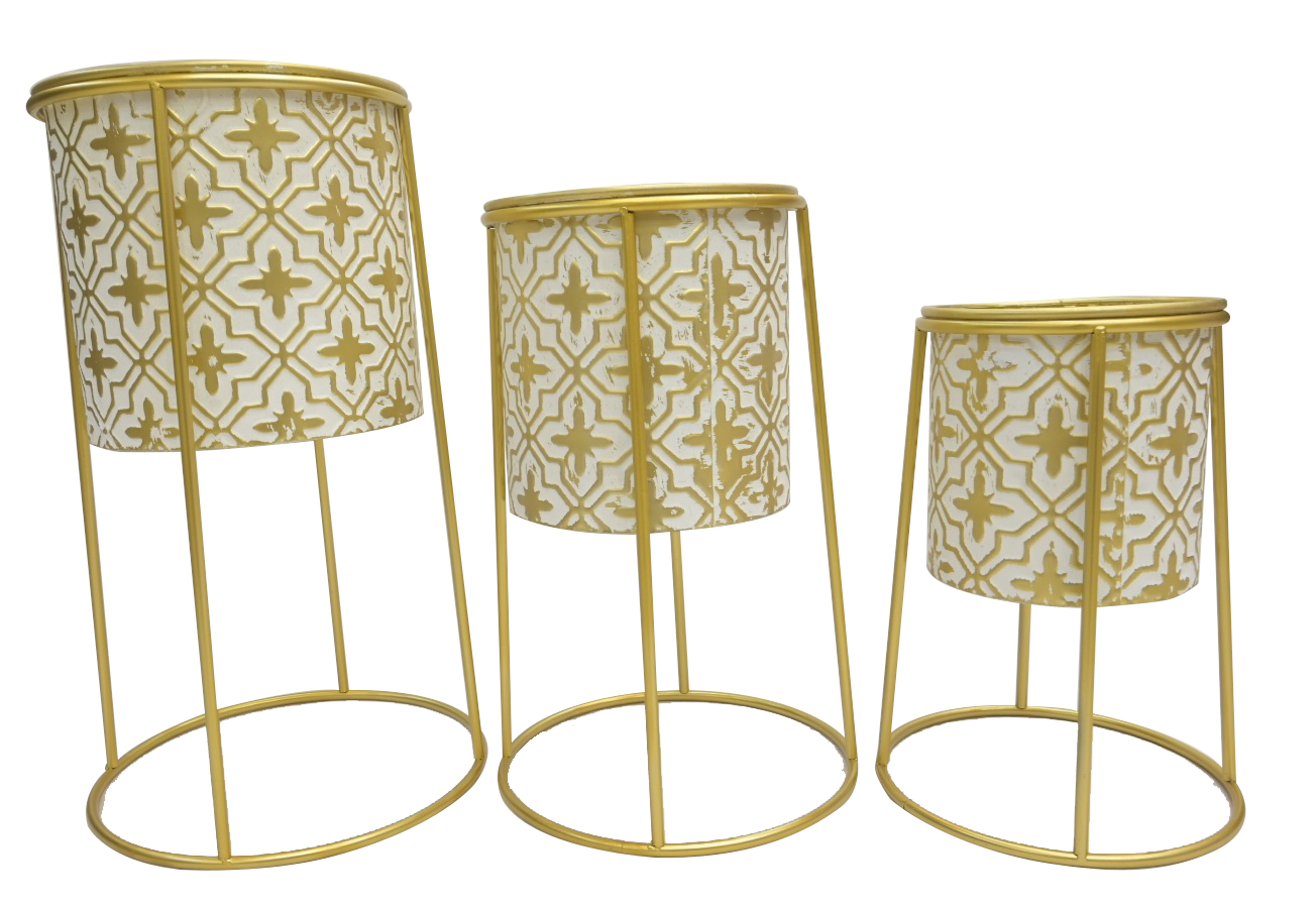 Gold Planters (3 Pcs Set)