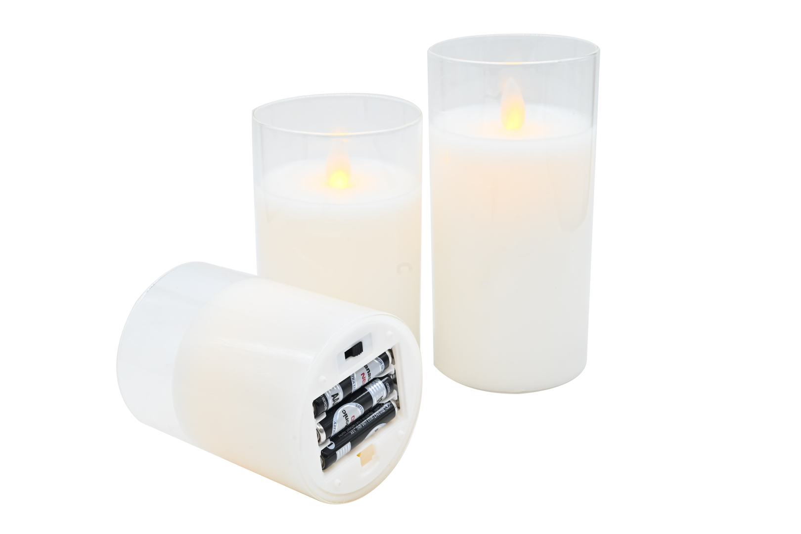 Elegant Three Wax Candles