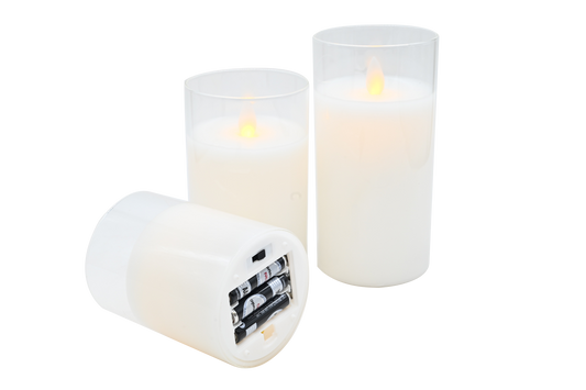 Elegant Three Wax Candles