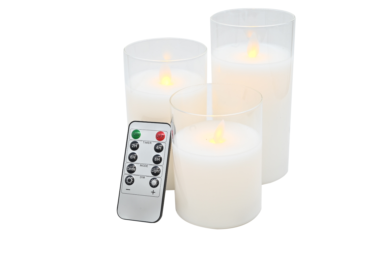 Elegant Three Wax Candles