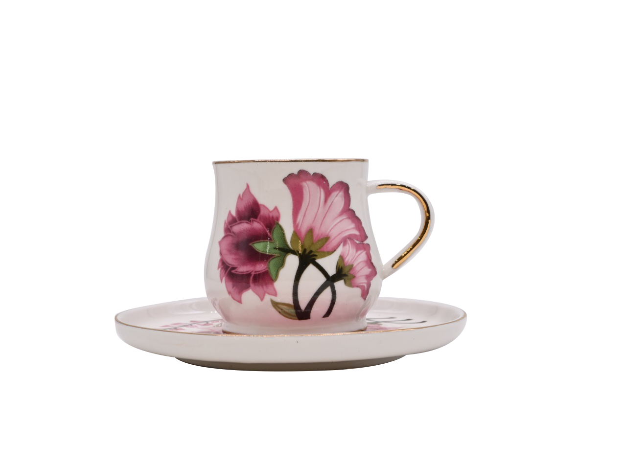 Blush Pink Bloom Cup and Saucer Set