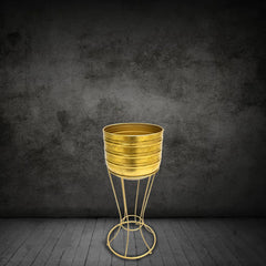 Basic Metal Flower Pot with Stand