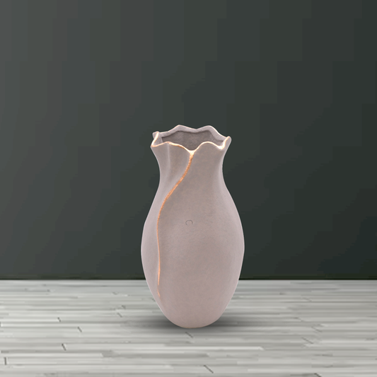 Basic Matte Grey Floral Vase