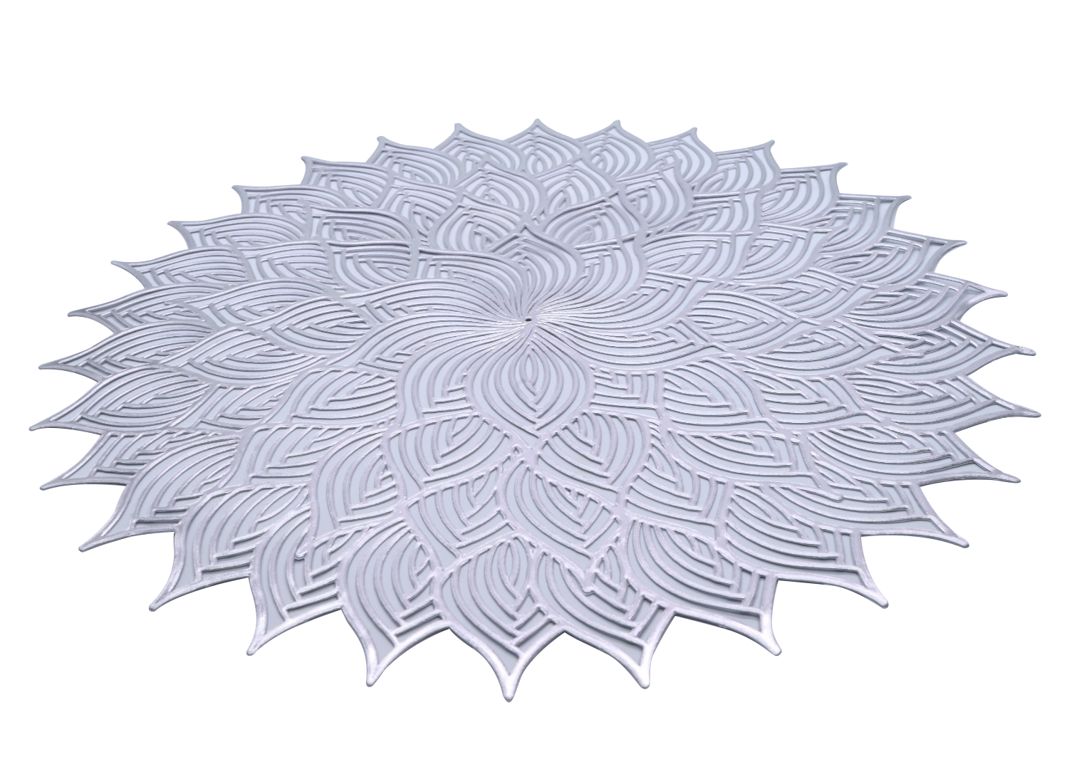 Plastic Placemats with Floral Pattern