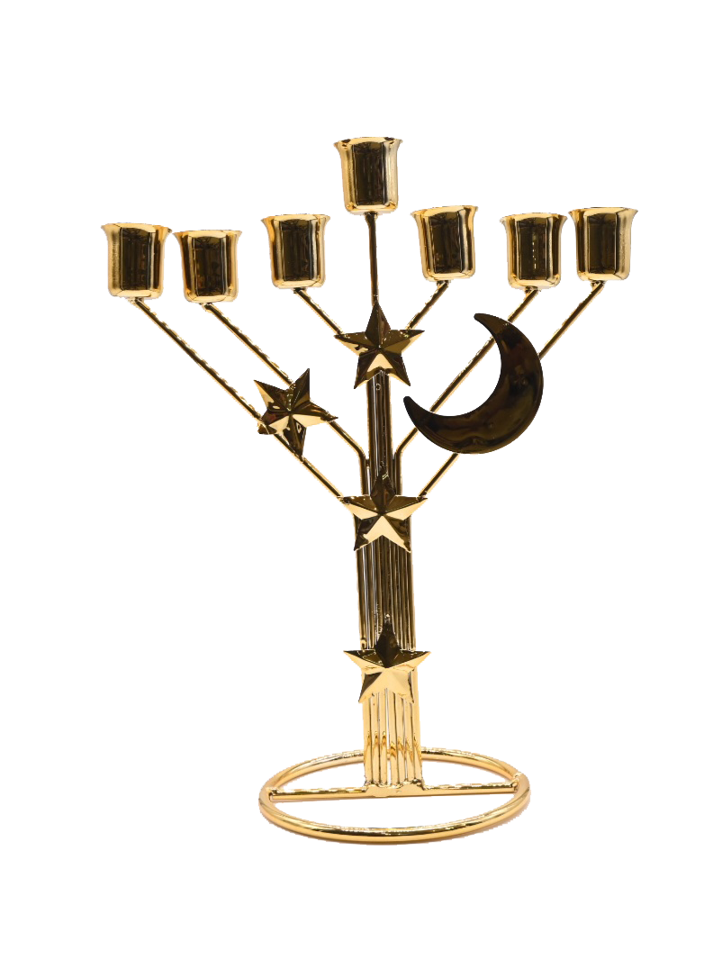 Ramadan Gold Metal Candlestand