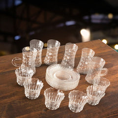 Transparent Cups and Saucers