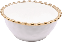 Creative Golden Beaded Nordic Ceramic Bowls - Western Tableware