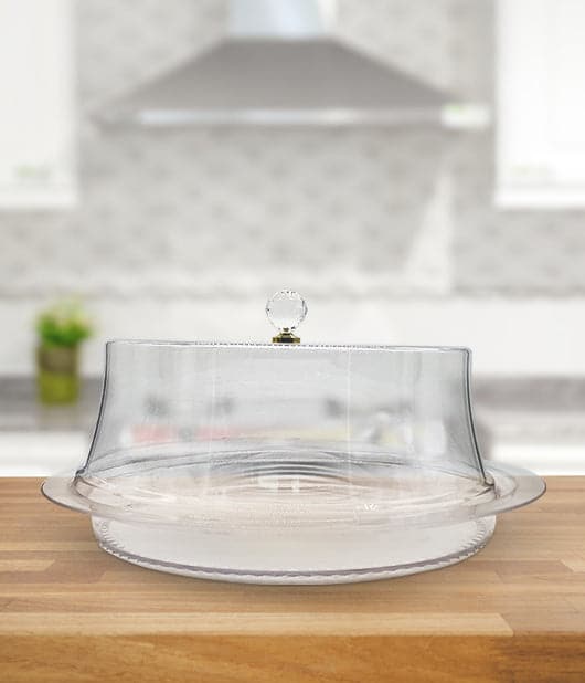 Round Acrylic Cake Box With Snap On Lid - homeelgance.ae