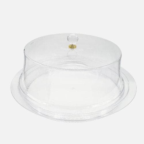 Round Acrylic Cake Box With Snap On Lid - homeelgance.ae