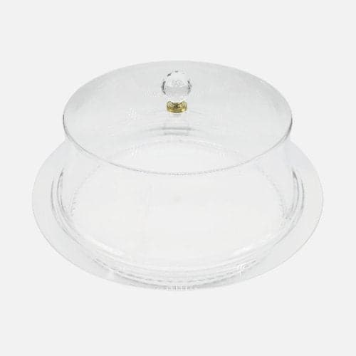 Round Acrylic Cake Box With Lid And Tall Dome