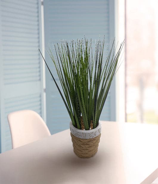 Nearly Natural Onion Shape Grass With Pot