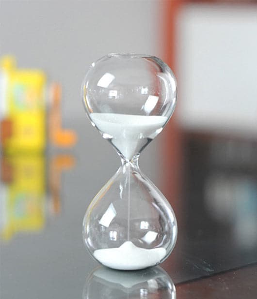 Sand Timer Hourglass In White Color