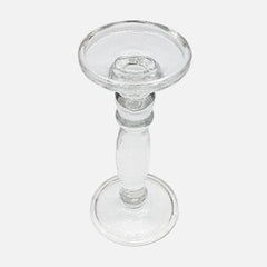 Clear Glass Candle Holder Stand