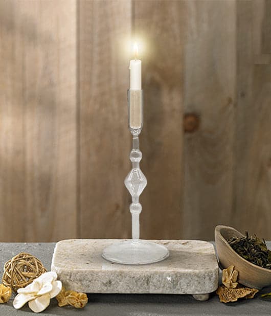 Crystal Transparent Glass Candle Stand
