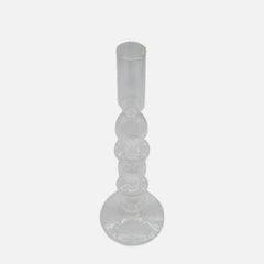 Clear Transparent Glass Taper Candle Holder