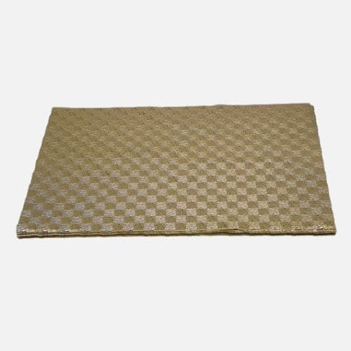 Rectangular Pattern Golden Vinyl Placemat Set