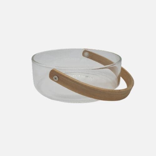 Transparent Bowl With Wood Handle