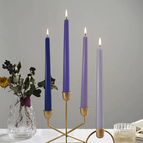 Premium lavender colored Taper Candles (4 Pcs)