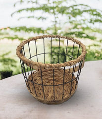 Round Shape Bamboo Design Basket In 3pc Set - homeelgance.ae