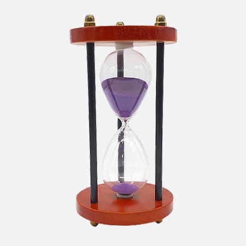 Round Brass And Wood Square Sand Timer Hourglass