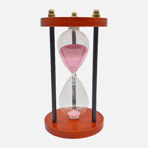 Round Brass And Wood Square Sand Timer Hourglass