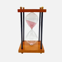 15 Minutes Brass And Wood Square Sand Timer Hourglass
