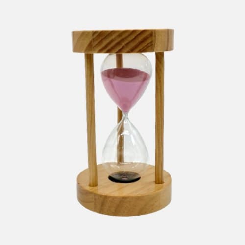 15 Mins Round Wooden Framed Sand Timer Clock