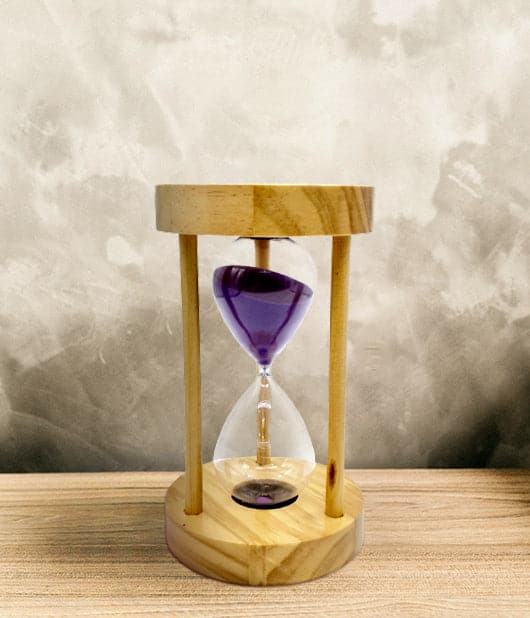 15 Mins Round Wooden Framed Sand Timer Clock
