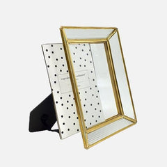Golden Photo Frame With Black Stand