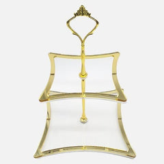 2 Tier Luxurious Serving Stand (Gold)